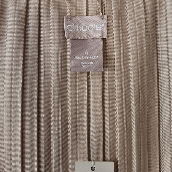 Chico's Tan Pleated Jacket - Picture 3 of 9